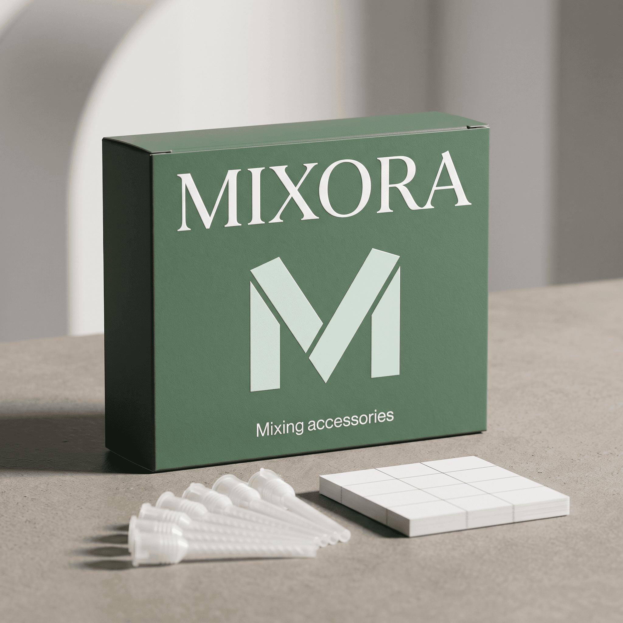 MIXORA proposed mixing accessories packaging
