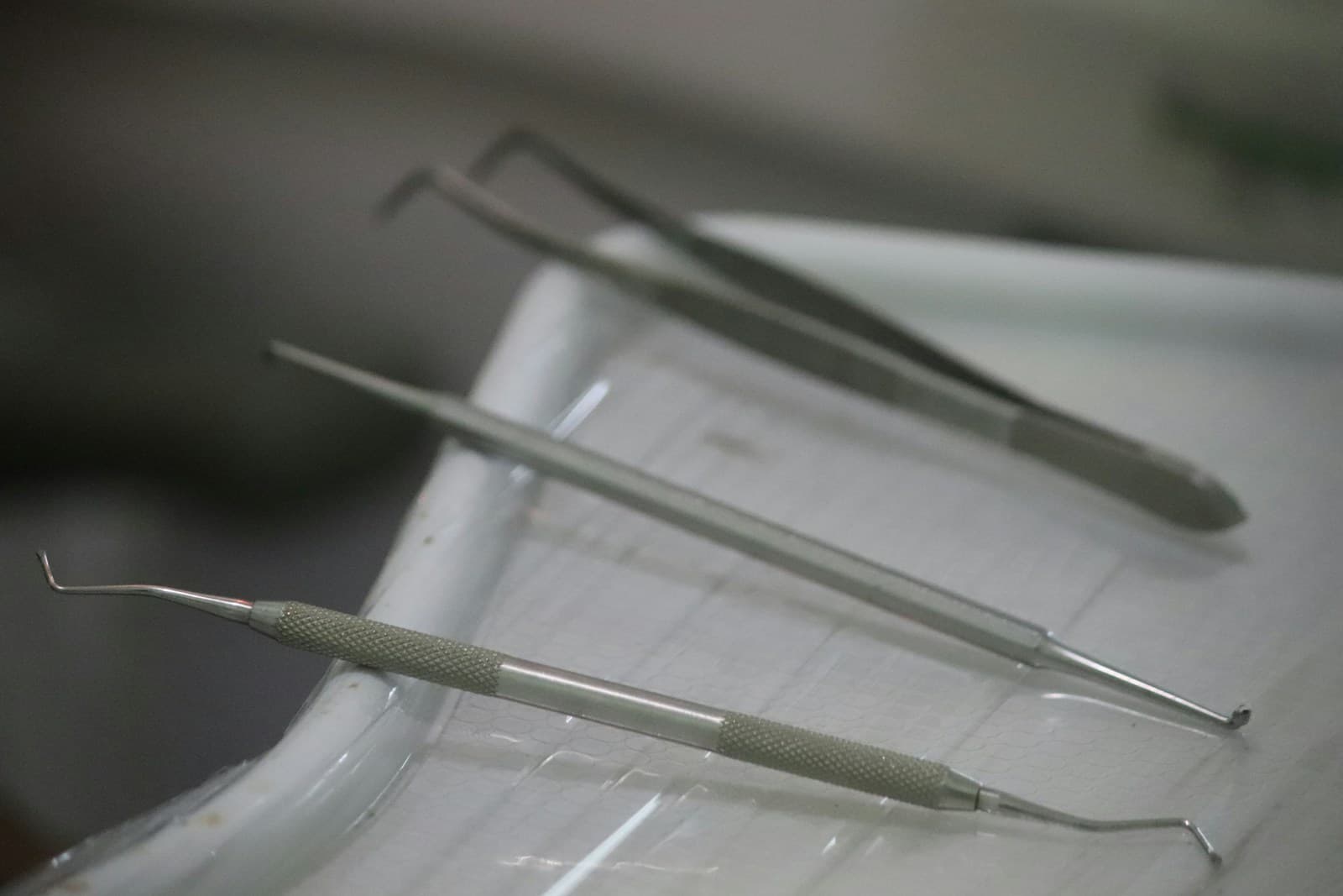 Detail of dental handpieces and instruments